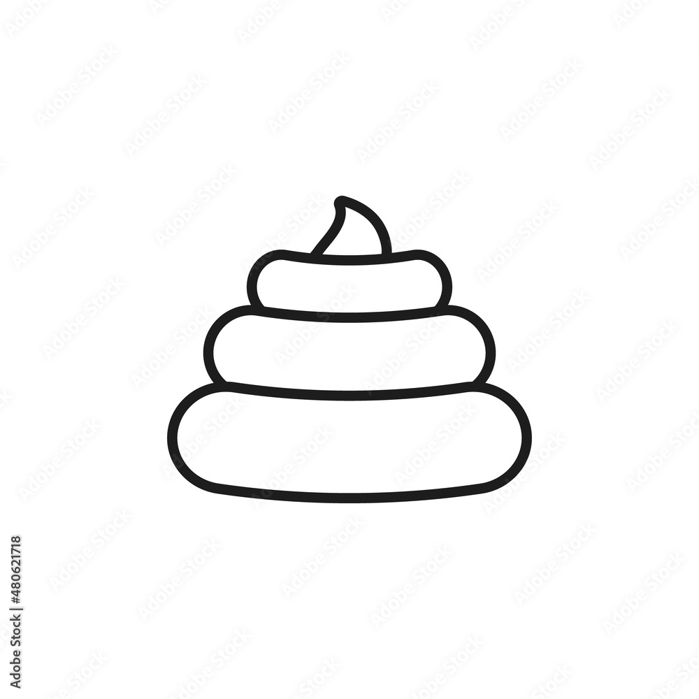 Poop icon. Vector. Line style. Poop icon. Vector. Line style.