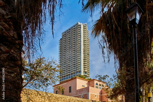 Tel-aviv, Israel - Neve Tzedek Tower skyscraper. Neve Tzedek Tower is one of the tallest buildings in Israel. photo