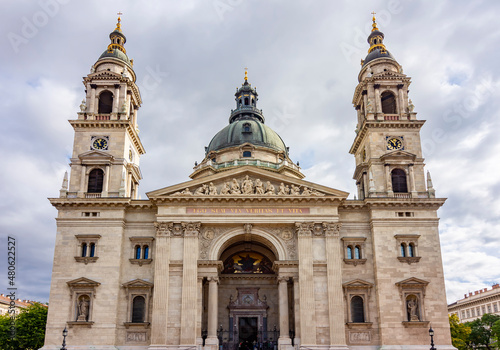 St. Stephen's basilica in center of Budapest, Hungary © Mistervlad