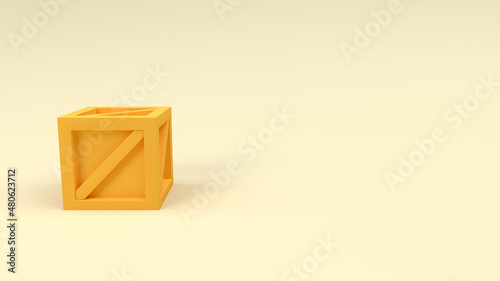 cartoon style box or delivery package isolated. minimal icon. 3d rendering