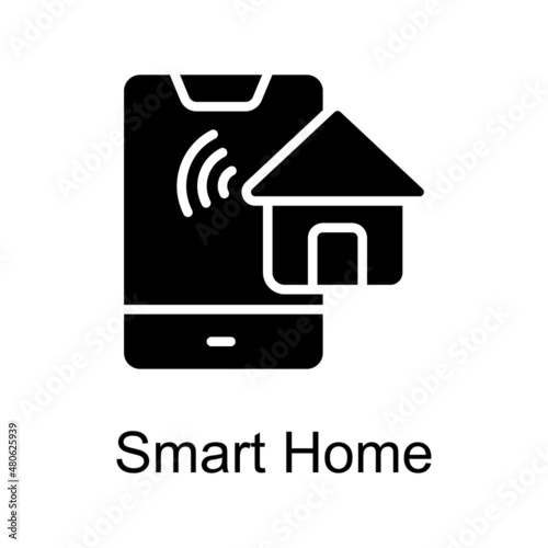 Smart Home vector Solid icon for web isolated on white background EPS 10 file