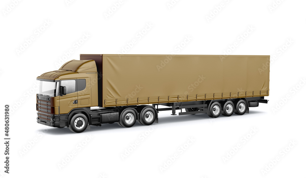 3d rendering mock up truck