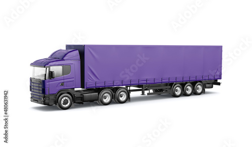 3d rendering mock up truck