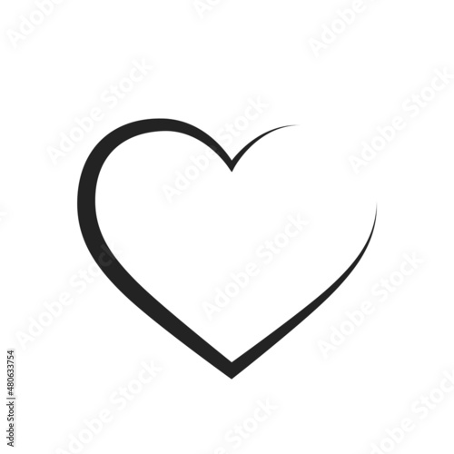 line heart icon. valentine's day, love and romantic symbol