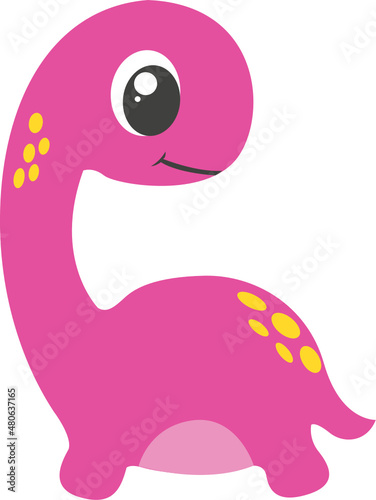 Pink and Yellow Dinosaur