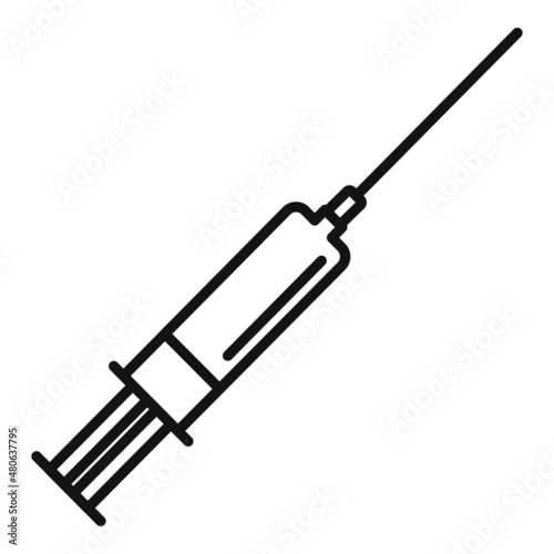 Tonsillitis injection icon outline vector. Inflammation disease