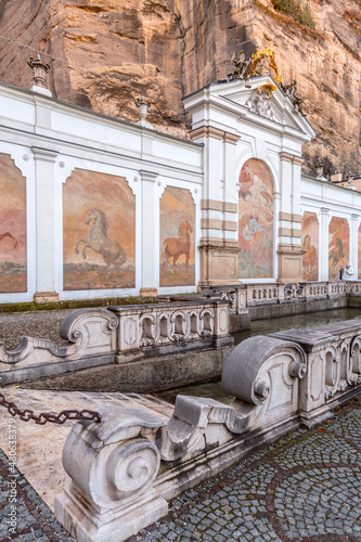 Der Rossebaendiger, the house fountain in Salzburg, Austria photo