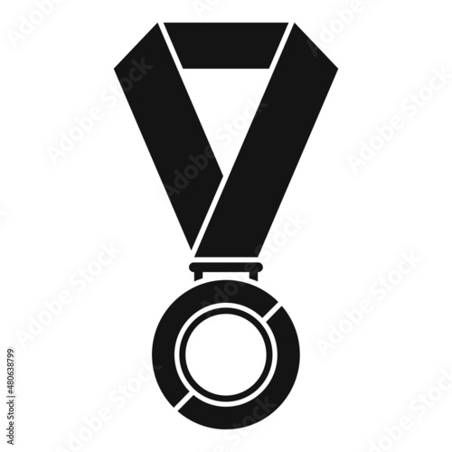 Medal exam icon simple vector. Study final