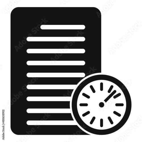 Fast final exam icon simple vector. Academic study