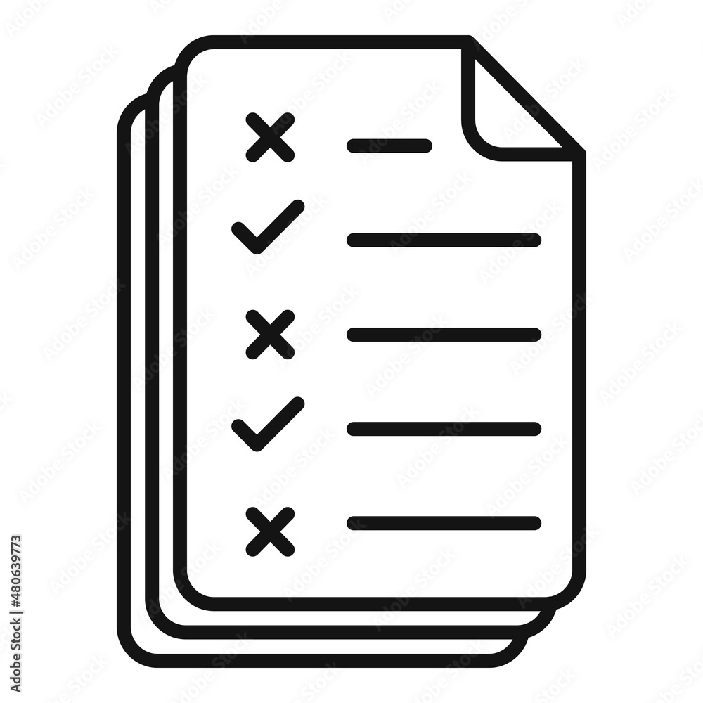 Academic exam icon outline vector. Book final Academic exam icon outline vector. Book final