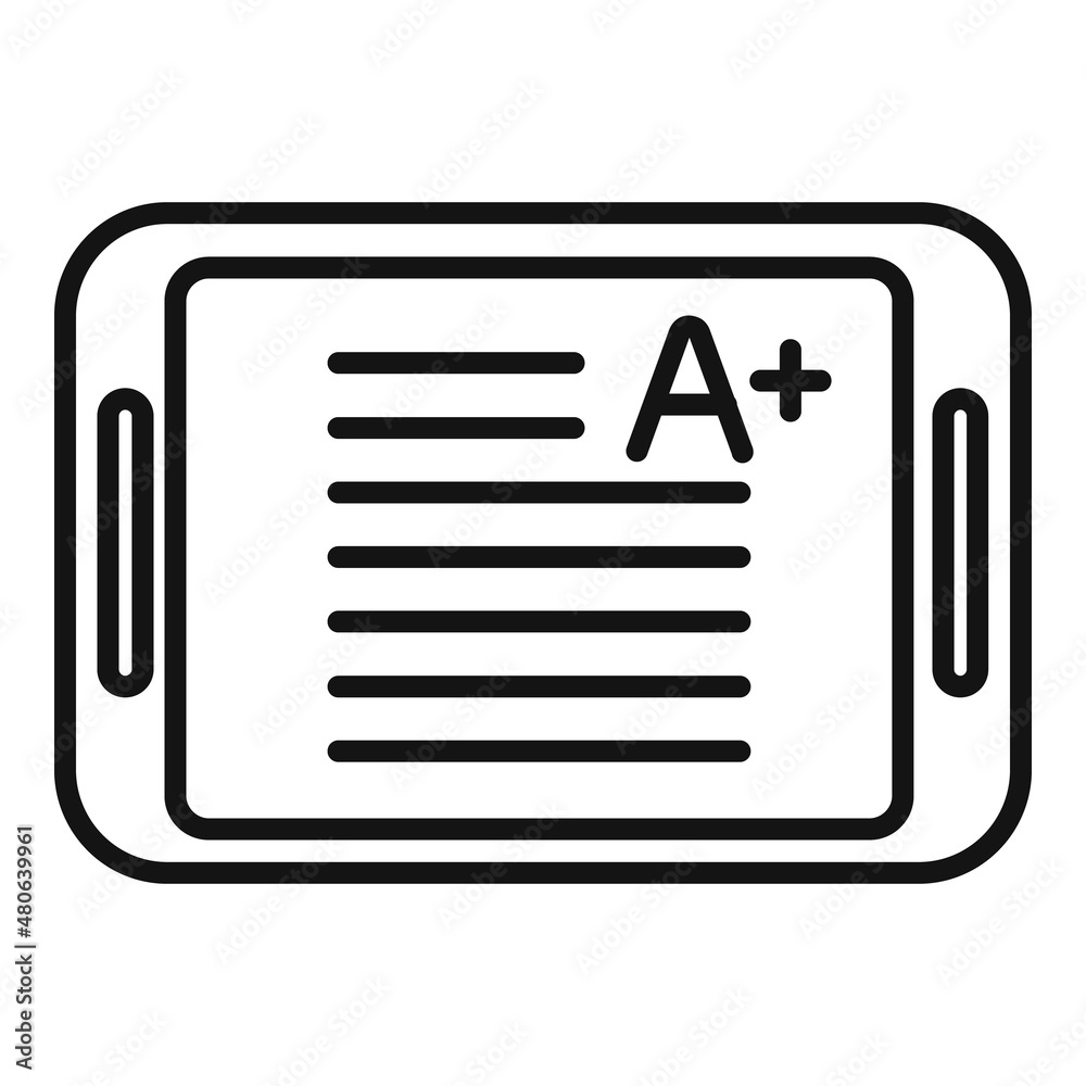 Final exam icon outline vector. Study book Final exam icon outline vector. Study book