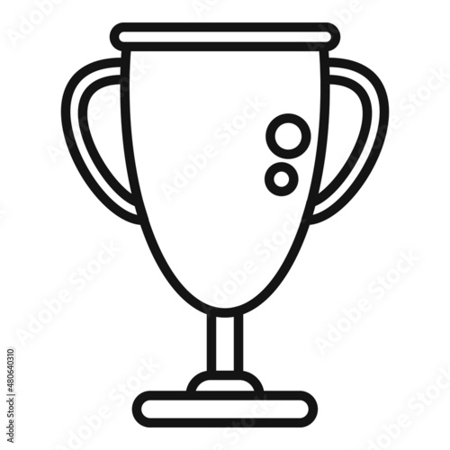 Gold cup exam icon outline vector. Book final