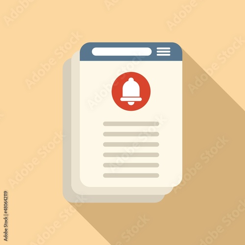 Subscribe icon flat vector. Model service