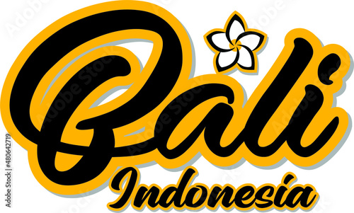 Black lettering logo Bali on white background.
