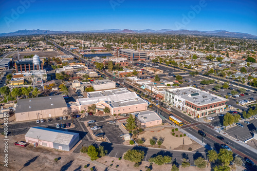 Fototapeta Naklejka Na Ścianę i Meble -  Aerial View of the Phoenix Suburb of Gilbert, Arizona