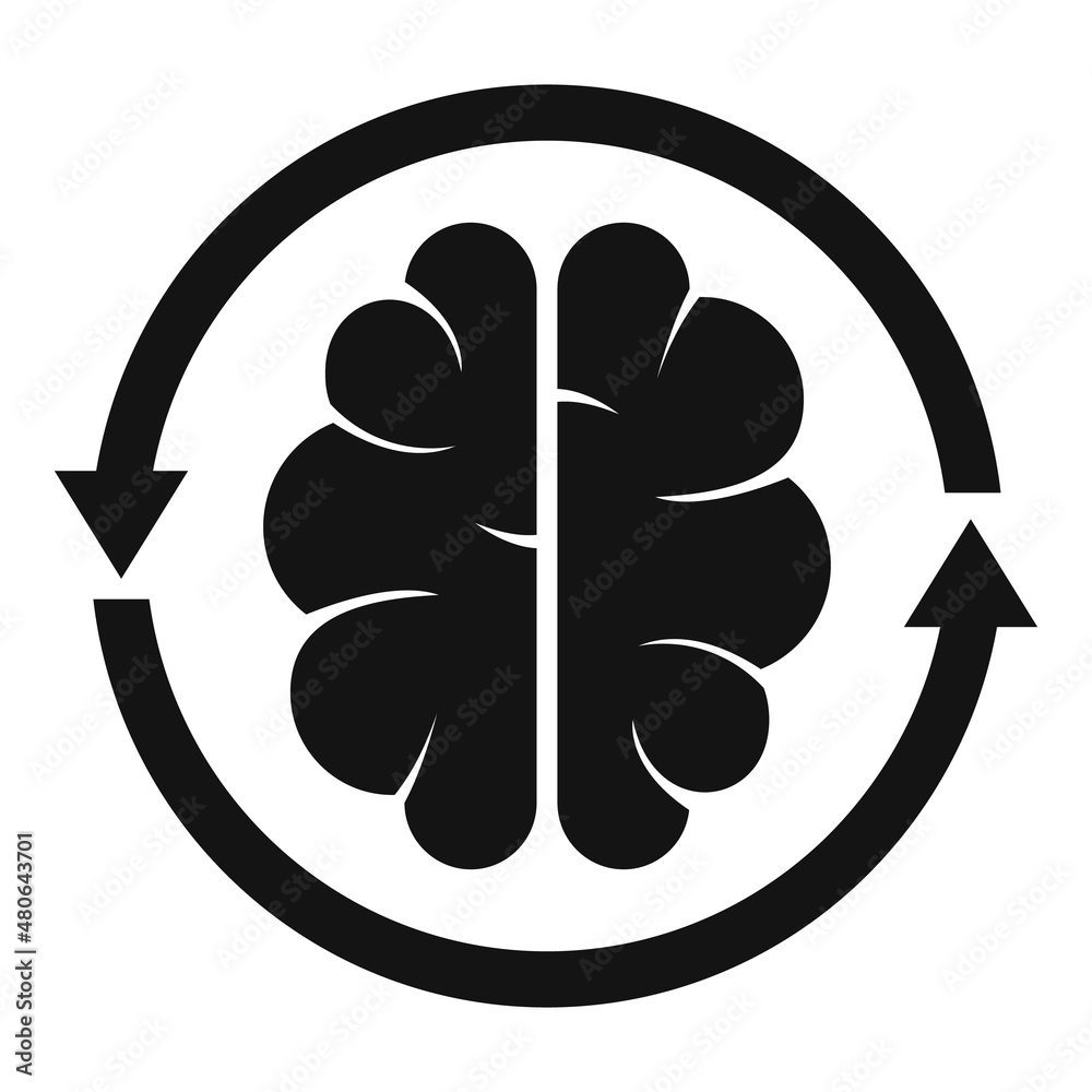 Fototapeta premium Adapt brainstorming icon simple vector. Business skill