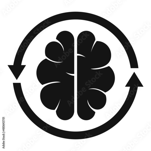 Adapt brainstorming icon simple vector. Business skill