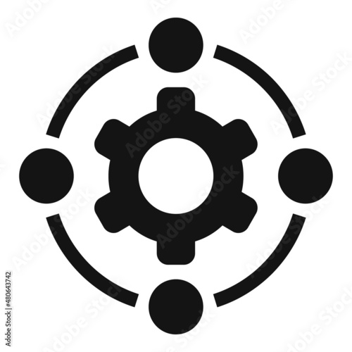 Teamwork adapt icon simple vector. Personal creative