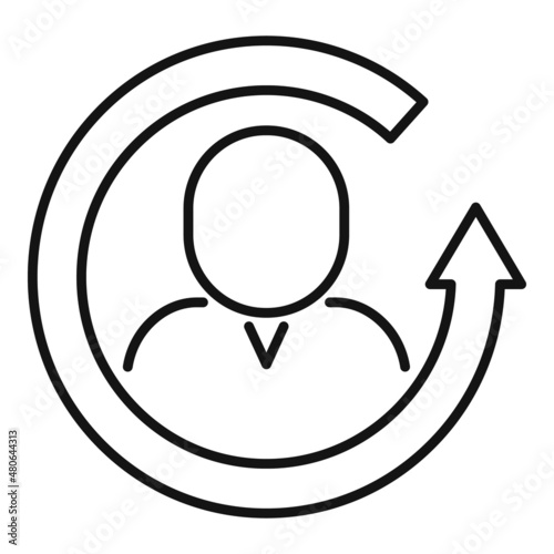 Creative adapt icon outline vector. Business skill