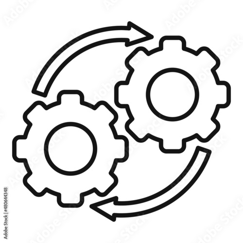 Strategy adapt icon outline vector. Creative teamwork