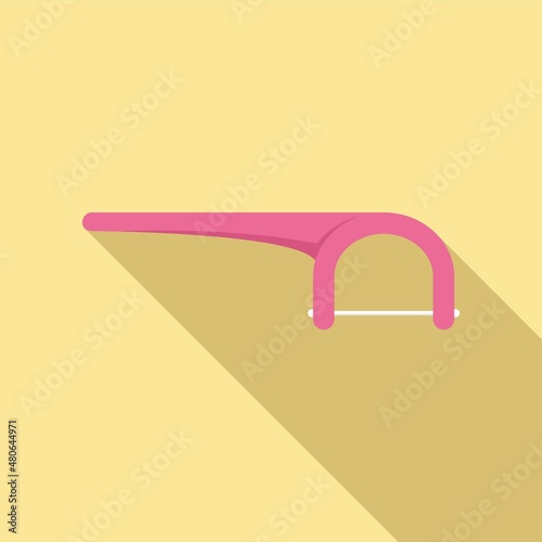 Personal toothpick icon flat vector. Tooth pick