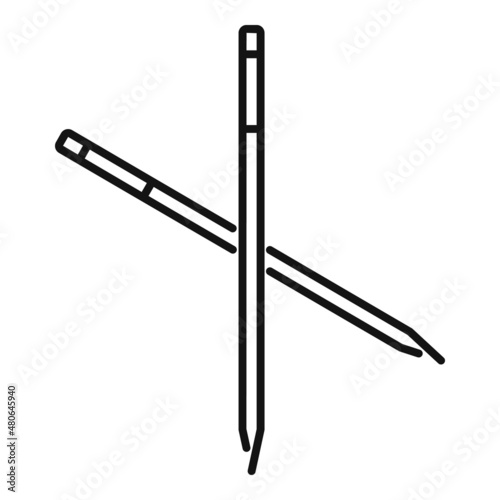 Drink toothpick icon outline vector. Tooth pick
