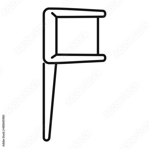Handle toothpick icon outline vector. Tooth pick