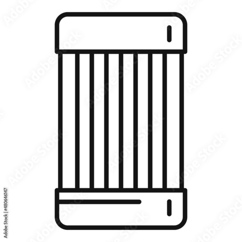 Plastic toothpick box icon outline vector. Tooth pick