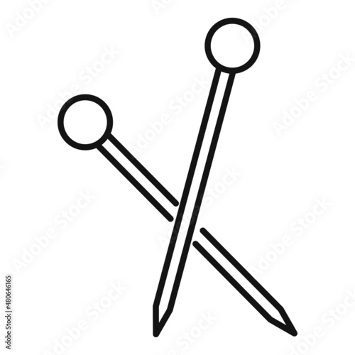 Olive toothpick icon outline vector. Tooth stick