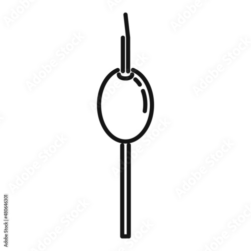 Black olive toothpick icon outline vector. Tooth pick