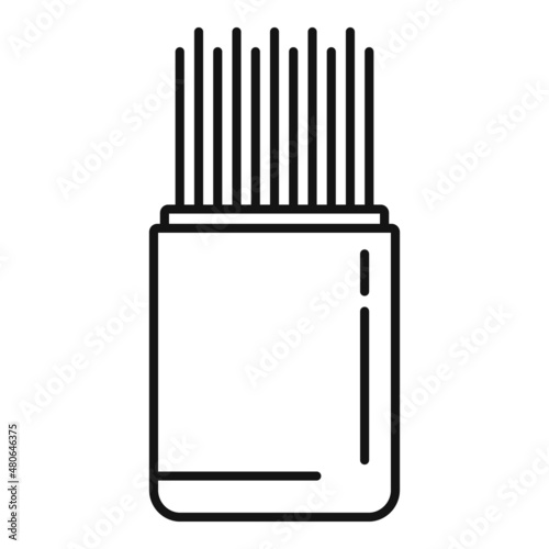 Eco toothpick icon outline vector. Tooth pick
