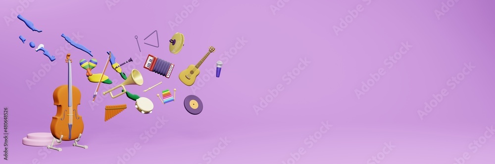 3d rendering of musical instrument usage and interest in Solomon Island 3d rendering of musical instrument usage and interest in Solomon Island