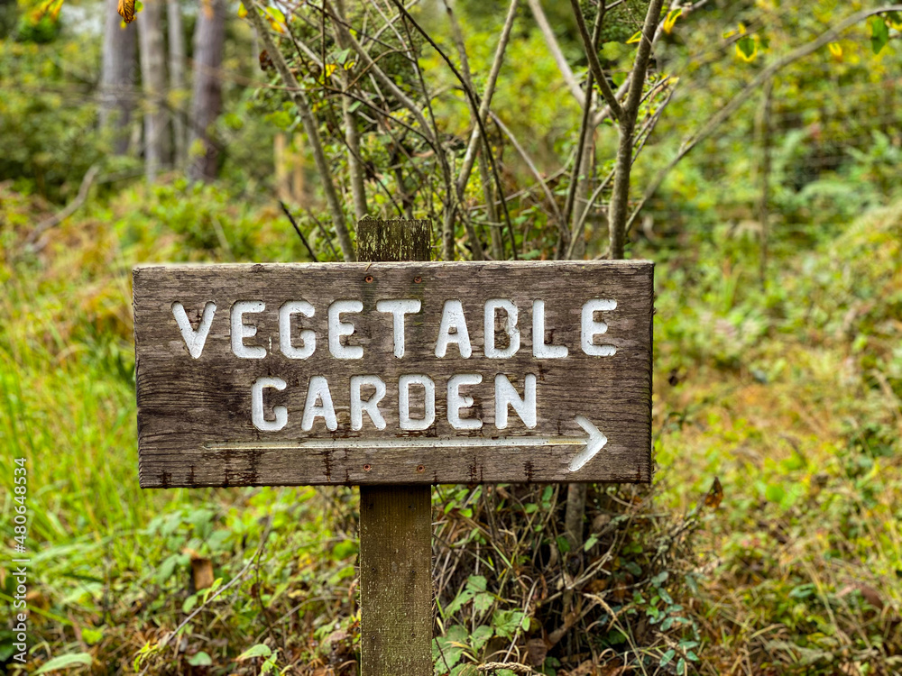 Vegetable garden sign