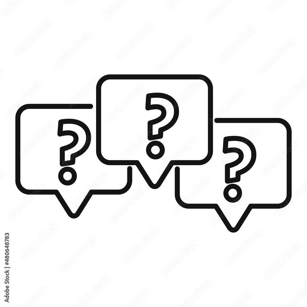 Chat request icon outline vector. Online form Chat request icon outline vector. Online form