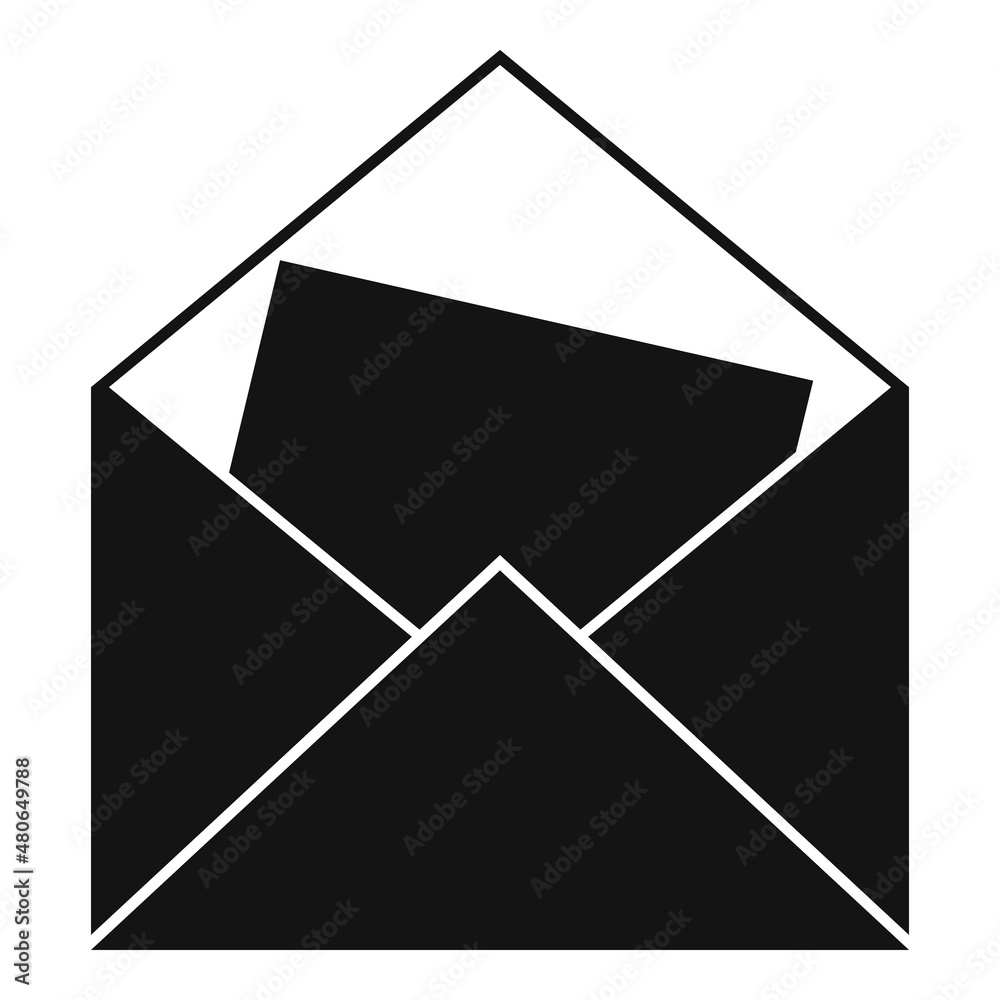 Envelope card icon simple vector. Send message Envelope card icon simple vector. Send message