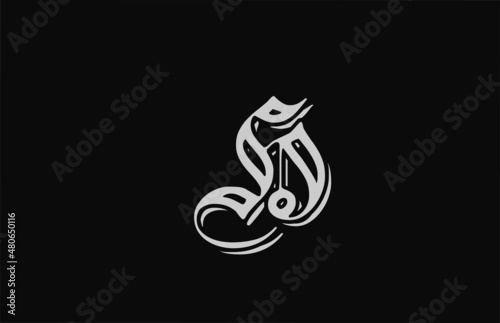 vintage white H alphabet letter logo design icon. Creative template for business or company with black backgound