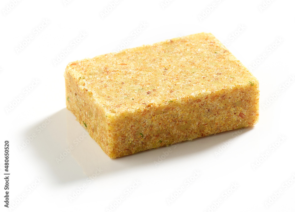 chicken broth cube isolated