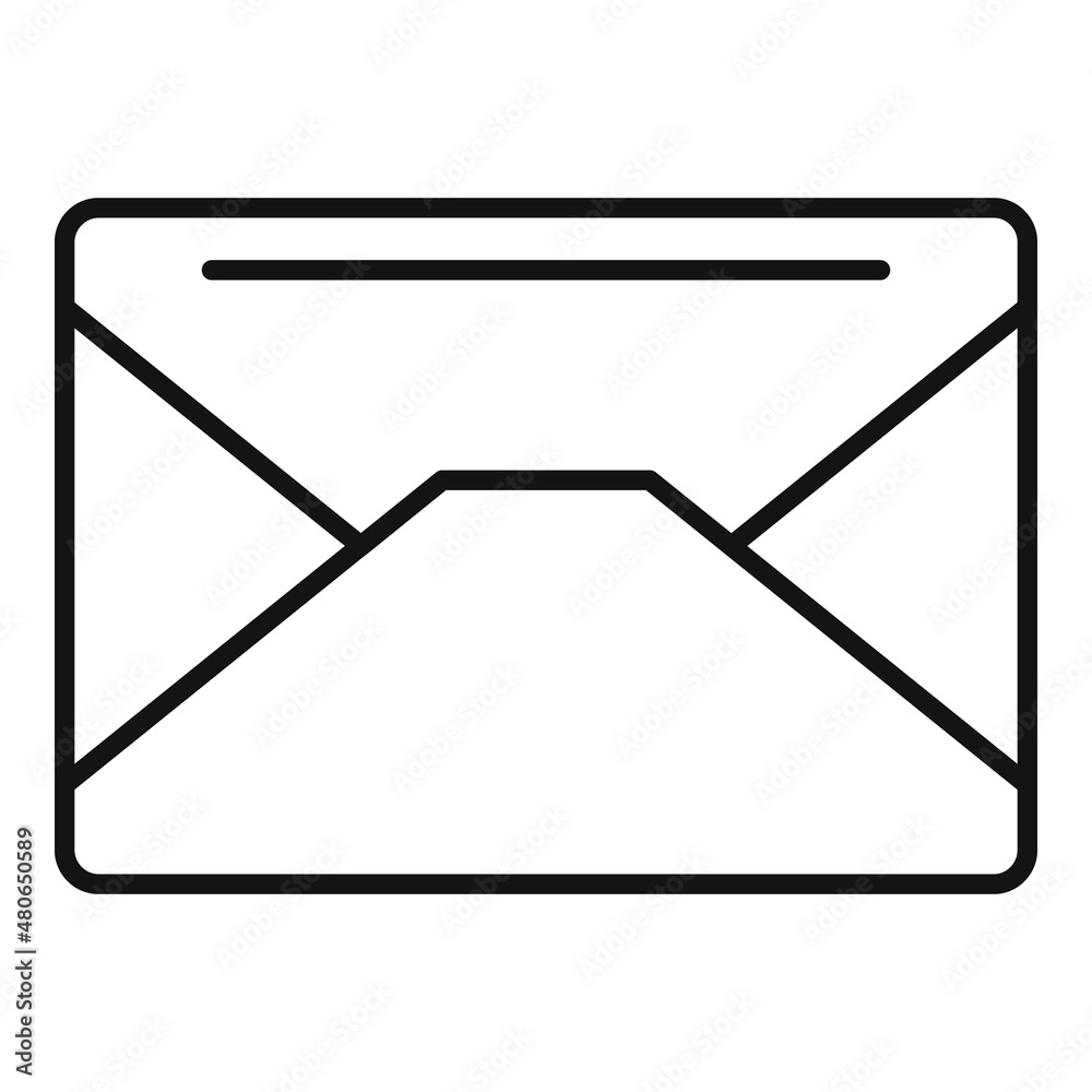 Postcard envelope icon outline vector. Mail letter
