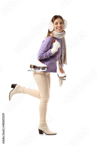 Beautiful young woman in wi...