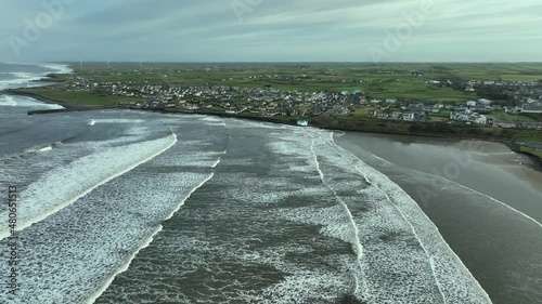 storm on the beach Enniscrone co Sligo Ireland, wild Atlantic way, Atlantic Ocean
