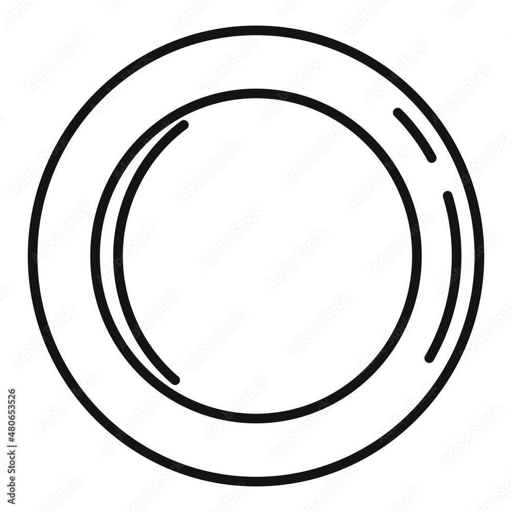 Breakfast plate icon outline vector. Food dish Breakfast plate icon outline vector. Food dish