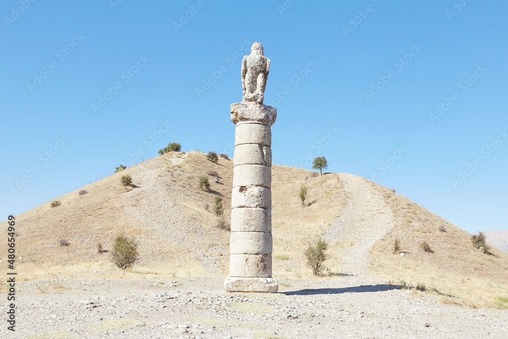 The Karakus Tumulus, an ancient burial mound in Turkey