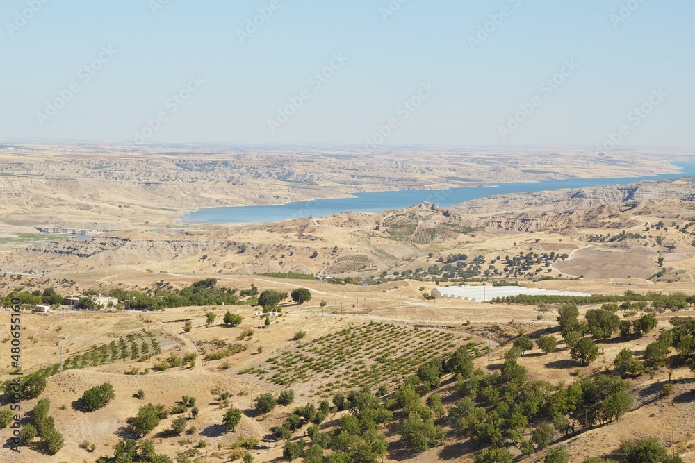 View from the ancient Karakus Tumulus in Turkey