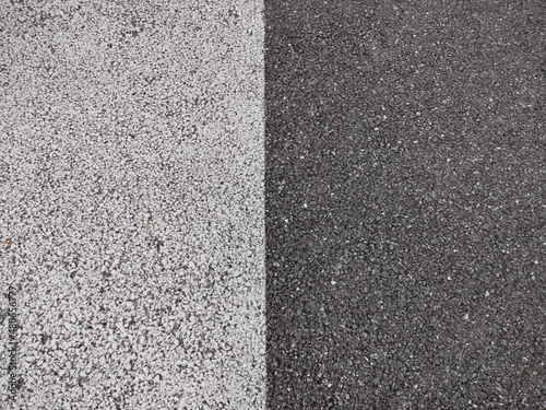 black asphalt road and white marking