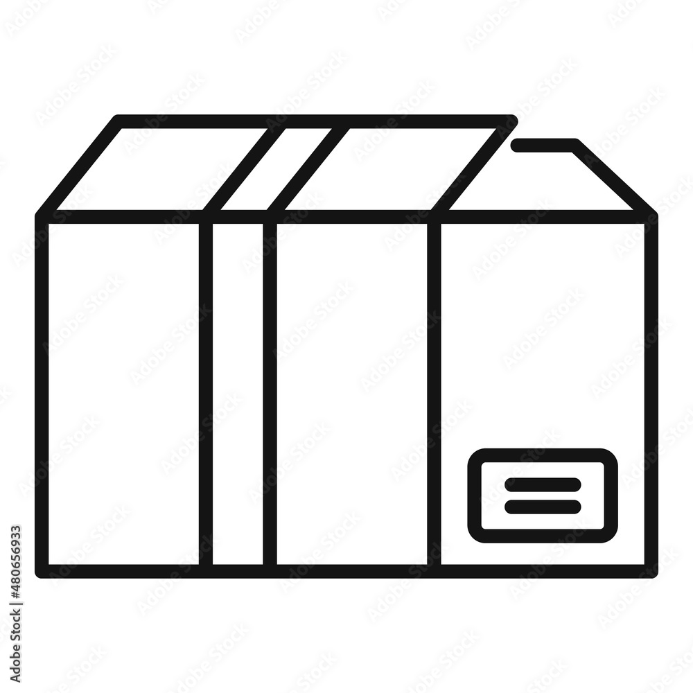 Carton box icon outline vector. Delivery package Carton box icon outline vector. Delivery package