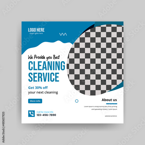 Professional Cleaning service social media banner Design Template