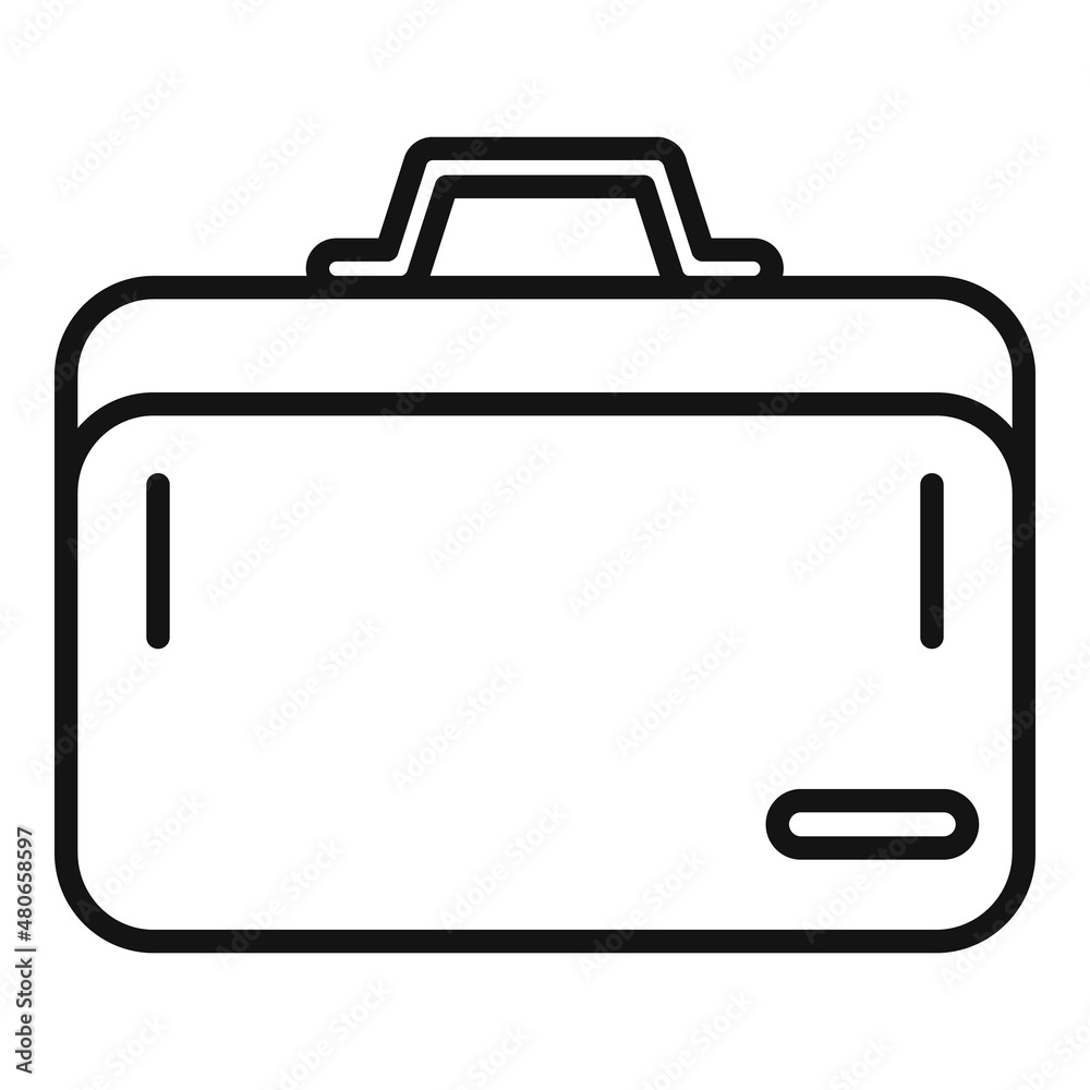 Laptop briefcase icon outline vector. Case bag Laptop briefcase icon outline vector. Case bag