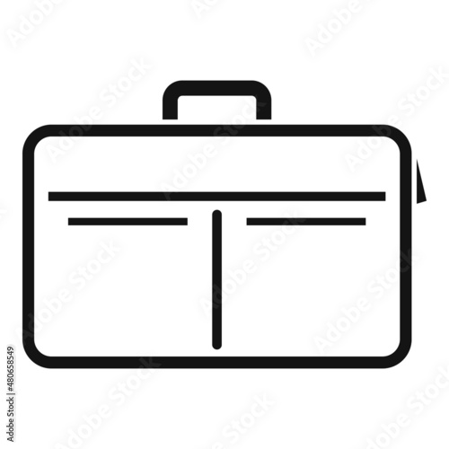 Laptop bag accessory icon simple vector. Backpack case