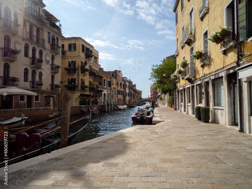 Venice Canal During a Peaceful Sunny Day