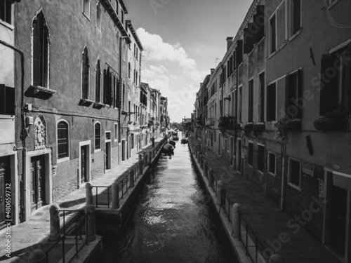 Charismatic Venetian Canal on a Beautiful Summer Day 